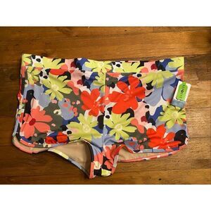 Cacique size 24 NWT floral swimwear bikini bottom shorts multicolor